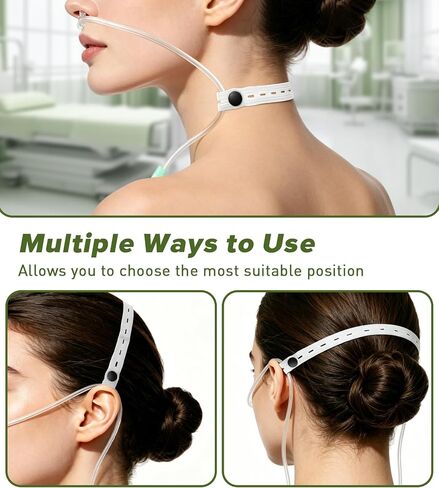 Nasal Cannula Holder,with Adjustable Snap Buttons,Nasal Cannulas for Oxygen Ear Protection,Cannula Accessories Reduces Ear Pressure & Friction in Saudi Arabia
