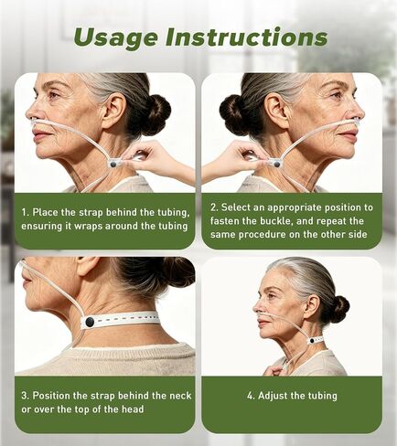 Nasal Cannula Holder,with Adjustable Snap Buttons,Nasal Cannulas for Oxygen Ear Protection,Cannula Accessories Reduces Ear Pressure & Friction in Saudi Arabia