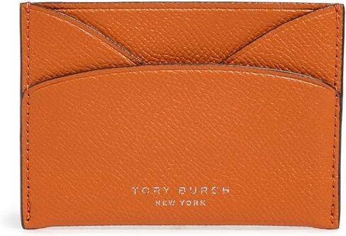 حافظة بطاقات مسطحة رومي للسيدات من Tory Burch، برتقالية، مقاس واحد in Kuwait
