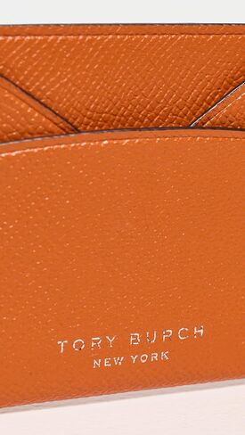 حافظة بطاقات مسطحة رومي للسيدات من Tory Burch، برتقالية، مقاس واحد in Kuwait