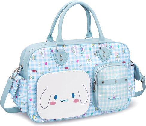 Roffatide Anime Cinnamoroll 17.5L حقيبة سفر نسائية من القماش الخشن لطيف الكرتون الرياضة حقيبة الصالة الرياضية عطلة نهاية الأسبوع حمل حقيبة كتف مقاومة للماء تجريب حقيبة اليوغا بين عشية وضحاها حقيبة زرقاء in Kuwait
