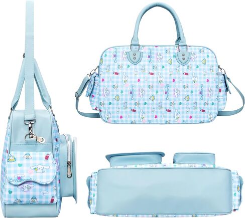 Roffatide Anime Cinnamoroll 17.5L حقيبة سفر نسائية من القماش الخشن لطيف الكرتون الرياضة حقيبة الصالة الرياضية عطلة نهاية الأسبوع حمل حقيبة كتف مقاومة للماء تجريب حقيبة اليوغا بين عشية وضحاها حقيبة زرقاء in Kuwait