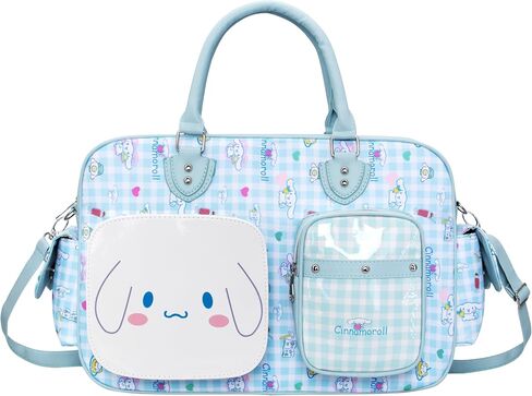 Roffatide Anime Cinnamoroll 17.5L حقيبة سفر نسائية من القماش الخشن لطيف الكرتون الرياضة حقيبة الصالة الرياضية عطلة نهاية الأسبوع حمل حقيبة كتف مقاومة للماء تجريب حقيبة اليوغا بين عشية وضحاها حقيبة زرقاء in Kuwait