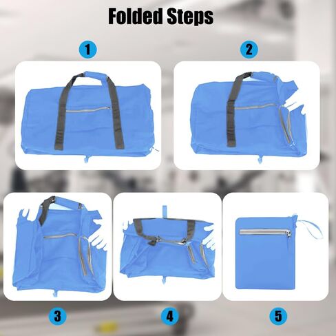 Waterproof Gym Travel Duffel Lightweight Bag for Beach Swim Bag Men Women Oxford Cloth Sports Bag - Blue in Kuwait