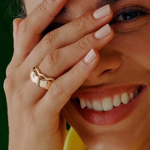 Annoushka Whoopsie Daisy Gold 2mm Ring, 18ct Yellow Gold in Kuwait