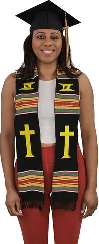 Gradwear Graduation Kente Stole, Handwoven Kente Cloth in Saudi Arabia