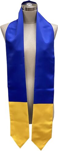 Ukraine Ukrainian Flag Graduation Stole/Sash/Scarf, Yellow, Blue, 70 x 5 inches in Saudi Arabia