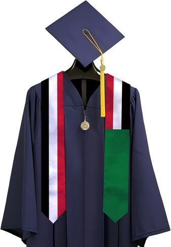 Graduation Sash Satin Scarf 72" Stole for Abroad Student International Study Class in Saudi Arabia