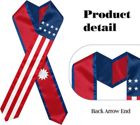 Nepal and American Flag Graduation Stole, Graduation Sash Scarf for International Students, 2026 Graduation Gifts in Kuwait