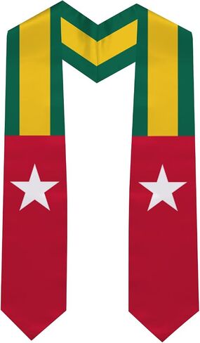 Graduation Stole National Flag, International Student Satin Unisex Graduation Sash Scarf 72'' inch in Saudi Arabia