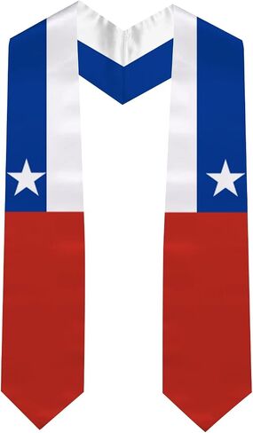 Graduation Stole National Flag, International Student Satin Unisex Graduation Sash Scarf 72'' inch in Saudi Arabia