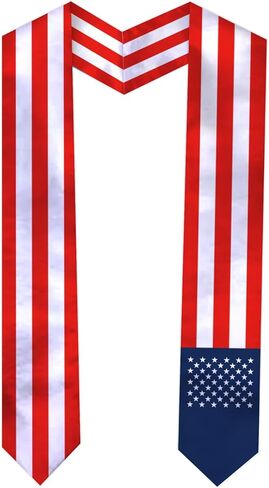 Graduation Sash Satin Scarf 72" Stole for Abroad Student International Study Class in Saudi Arabia