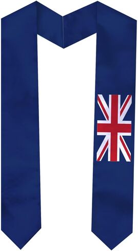 Graduation Sash Satin Scarf 72" Stole for Abroad Student International Study Class in Saudi Arabia