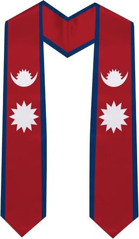 Graduation Stole National Flag, International Student Satin Unisex Graduation Sash Scarf 72'' inch in Saudi Arabia