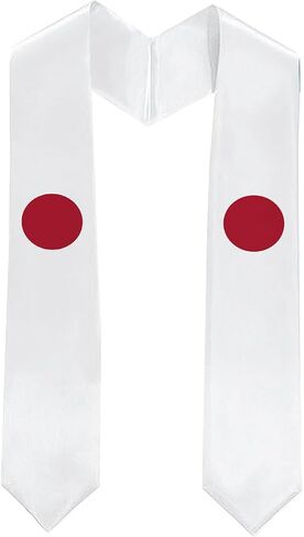 Graduation Stole National Flag, International Student Satin Unisex Graduation Sash Scarf 72'' inch in Saudi Arabia