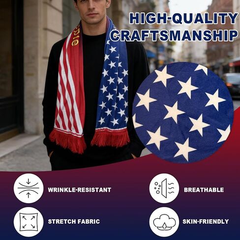 American 250th Anniversary Scarf Patriotic USA Flag 1776-2026 Independence Day Celebration Gift Neck Wrap Accessory in Saudi Arabia