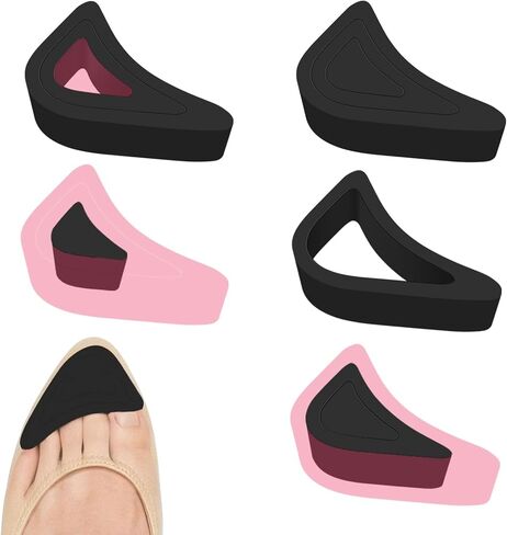 2 Pairs Adjustable Shoe Toe Filler Inserts | Reusable Shoe Size Reducer & Toe Plug Pads | Comfortable Toe Cushions for Men & Women | Fits High Heels, Sneakers, Flats & Boots to Prevent Heel Slippage in Kuwait