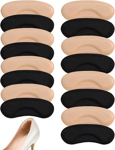8 Pairs Heel Pads Heel Grips Liner for Loose Shoes, Heel Cushion Pads Inserts for Shoe Too Big Men Women, Filler Improved Shoe Fit and Comfort, Stop Heel Pain, Heel Slip, Blister in Saudi Arabia
