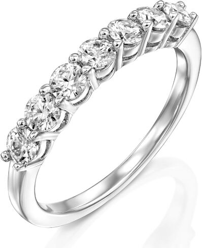 Moissanite Diamond Ring for Women – D Color VVS Clarity, 18K White Gold Over Silver – Engagement, Wedding, Promise & Fine Jewelry Gift for Her in Saudi Arabia
