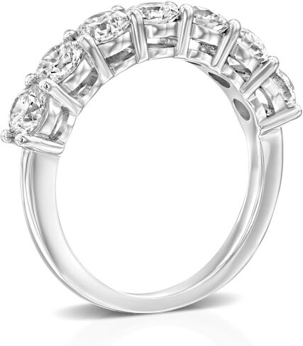 Moissanite Diamond Ring for Women – D Color VVS Clarity, 18K White Gold Over Silver – Engagement, Wedding, Promise & Fine Jewelry Gift for Her in Saudi Arabia