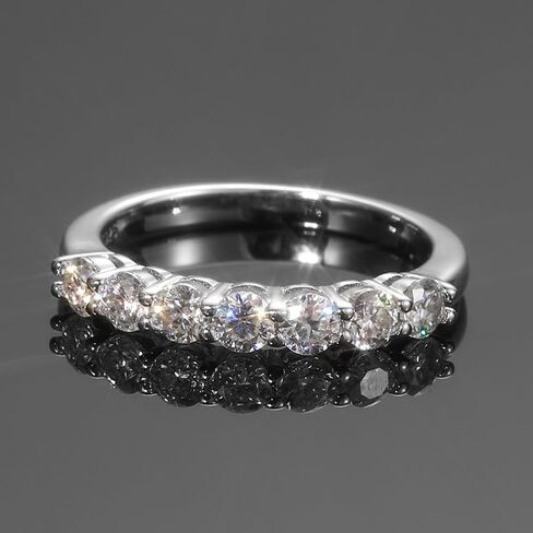 Moissanite Diamond Ring for Women – D Color VVS Clarity, 18K White Gold Over Silver – Engagement, Wedding, Promise & Fine Jewelry Gift for Her in Saudi Arabia