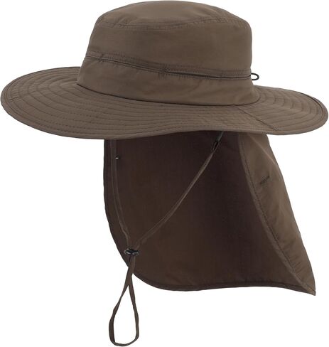 Connectyle Wide Brim Sun Hat for Men Women UPF 50+ Breathable Fishing Hat with Neck Flap Outdoor Hiking Safari Bucket Hats in Kuwait