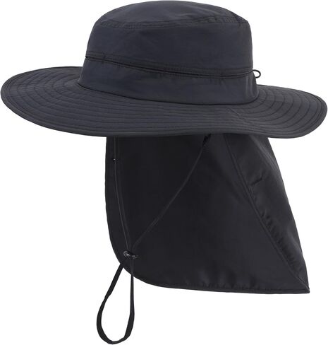 Connectyle Wide Brim Sun Hat for Men Women UPF 50+ Breathable Fishing Hat with Neck Flap Outdoor Hiking Safari Bucket Hats in Kuwait