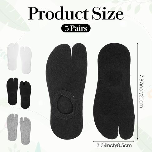 SynHHergyx Split Toe Socks, 3 Pairs Cotton 2 Toe Low Cut Tabi Socks Elastic Japanese Flip Flop Sock for Women Men Unisex in Kuwait