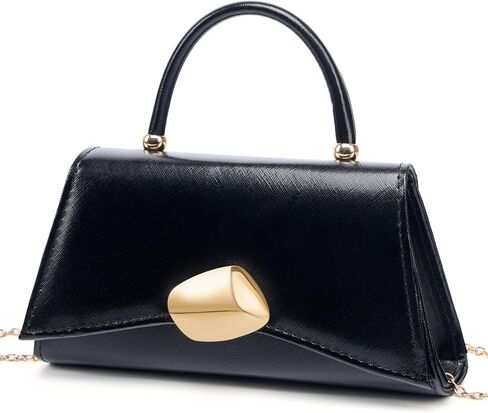 Gurina Designer Evening Handbag with Handle, PU Leather Clutch Purse for Women with Magnetic Buckle, Elegant Party Bag in Saudi Arabia