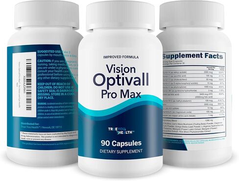Vision Optivall Pro Max - Our Best Vitamin A Enriched Eye Support with Lutein & Zeaxanthin - Clear Vision and Eye Health Supplements for Adults - Eyesight Improvement Supplements - Eye Pills in Kuwait