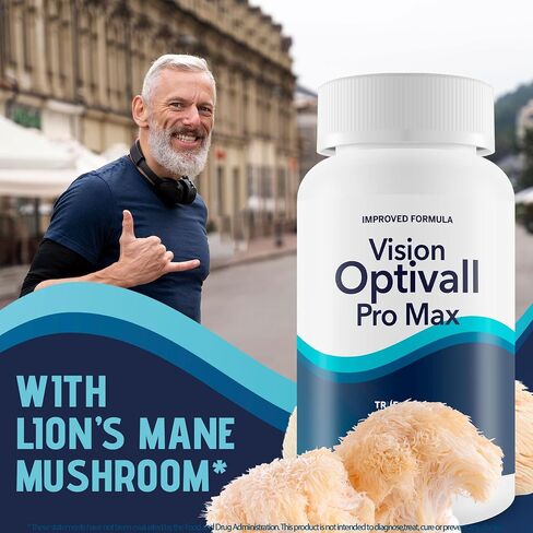 Vision Optivall Pro Max - Our Best Vitamin A Enriched Eye Support with Lutein & Zeaxanthin - Clear Vision and Eye Health Supplements for Adults - Eyesight Improvement Supplements - Eye Pills in Kuwait