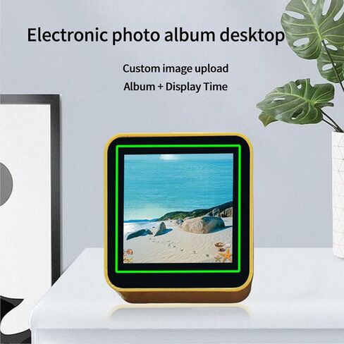 Hilitand Smart Weather Clock, Real Time Weather Update with 1.54 Inch Screen Adjustable Brightness Desktop Electronic Clock for Home Office in Saudi Arabia