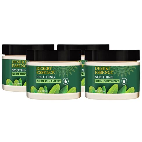 Desert Essence Organic Tea Tree Oil Skin Ointment - 1 Fl Oz - Pack of 4 - Jojoba & Lavender Essential Oils - Vitamin E - Sweet Almond Extract - Moisturizer For Dry Skin, Skin Irritations, Cuticles in Kuwait