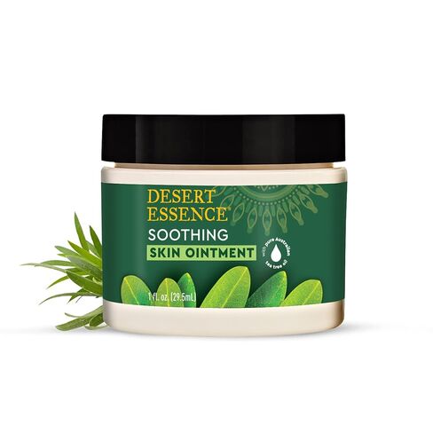 Desert Essence Organic Tea Tree Oil Skin Ointment - 1 Fl Oz - Pack of 4 - Jojoba & Lavender Essential Oils - Vitamin E - Sweet Almond Extract - Moisturizer For Dry Skin, Skin Irritations, Cuticles in Kuwait