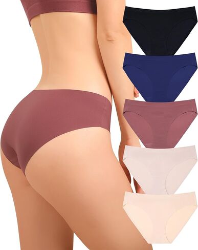 LEVAO Seamless Underwear for Women No Show Panties Hipster Bikini Underwear in Kuwait