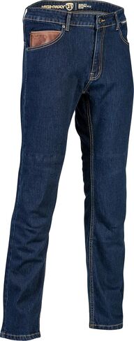 Highway 21 Stronghold Jeans, Motorcycle Riding Denim, Protective Biker Pants, Durable Cruiser Jeans for Men (Blue, US 36) in Kuwait