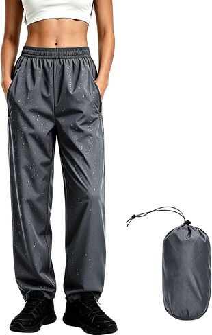 Packable Rain Pants for Women Waterproof Windproof Hiking Fishing Pants Lightweight Rain Over Pant for Golf Outdoor in Kuwait