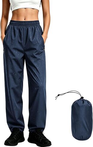 Packable Rain Pants for Women Waterproof Windproof Hiking Fishing Pants Lightweight Rain Over Pant for Golf Outdoor in Kuwait