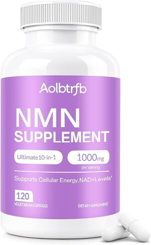 NMN Supplement - 10-in-1 with Nicotinamide Mononucleotide, Resveratrol, TMG & Quercetin & Glutathione, NAD+ Supplement Precursor, for Healthy Cellular, Aging, Energy, 120 Vegan Non-GMO Capsules in Kuwait