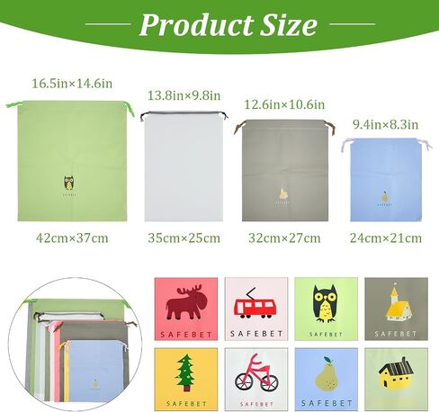 10PCS Waterproof Drawstring Bag, 8 Colorful Travel Storage Bags & 2 Clear Bags, Portable Plastic Travel Organize Pouch for Swimming Gym Pool Beach Sports Wet Cloth Shoes in Kuwait