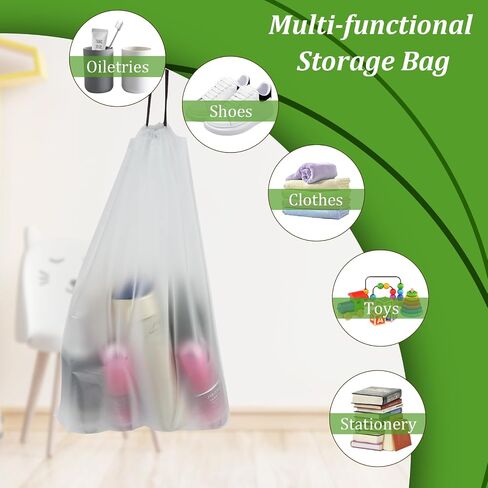 10PCS Waterproof Drawstring Bag, 8 Colorful Travel Storage Bags & 2 Clear Bags, Portable Plastic Travel Organize Pouch for Swimming Gym Pool Beach Sports Wet Cloth Shoes in Kuwait