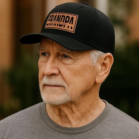 Personalized Grandpa Gifts for Men - Custom Pawpaw Hat with Kids Names - Premium Leather Patch Custom Gifts - New Grandpa Hat - Men's Birthday Accessory or Grandpa Baby Announcement Multi in Saudi Arabia