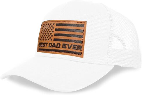 Best Dad Ever American Flag Hat for Men,Fathers Day Birthday Gifts from Daughter Son,Cool Dad Mesh Trucker Cap in Kuwait