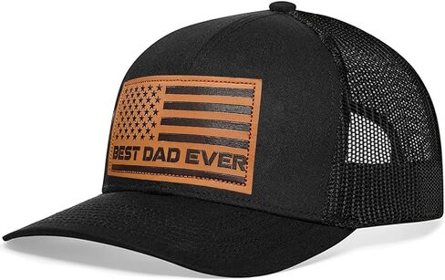 Best Dad Ever American Flag Hat for Men,Fathers Day Birthday Gifts from Daughter Son,Cool Dad Mesh Trucker Cap in Kuwait