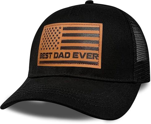 Best Dad Ever American Flag Hat for Men,Fathers Day Birthday Gifts from Daughter Son,Cool Dad Mesh Trucker Cap in Kuwait