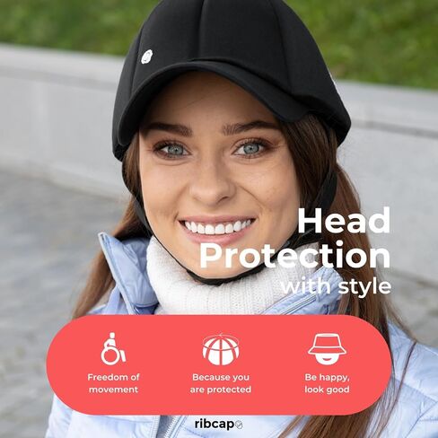 Ribcap Baseball Cap Medical Grade Protective Hat | Black | Soft Hat for Epilepsy | Protective Cap for Seizures in Saudi Arabia