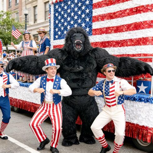 8.5FT Inflatable Gorilla Costume for Adults Blow up King Kong Suit Giant Ape Mascot Outfit for Halloween Party in Saudi Arabia