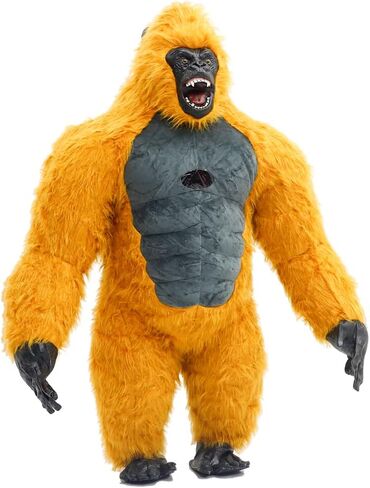 8.5FT Inflatable Gorilla Costume for Adults Blow up King Kong Suit Giant Ape Mascot Outfit for Halloween Party in Saudi Arabia