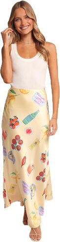 Petal & Pup Women's Kinsey-Maxi-Skirt-Yellow in Kuwait