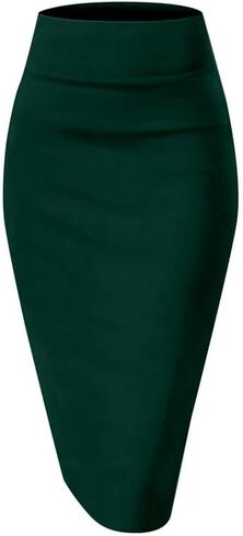 TRENDMALLS Women's High Waist Stretch Below Knee Suit Pencil Skirts for Women in Saudi Arabia